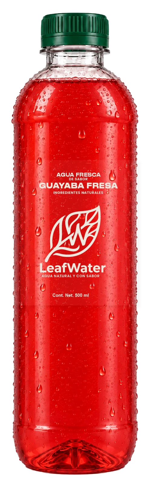 Botella Leaf Water sabor Guayaba Fresa