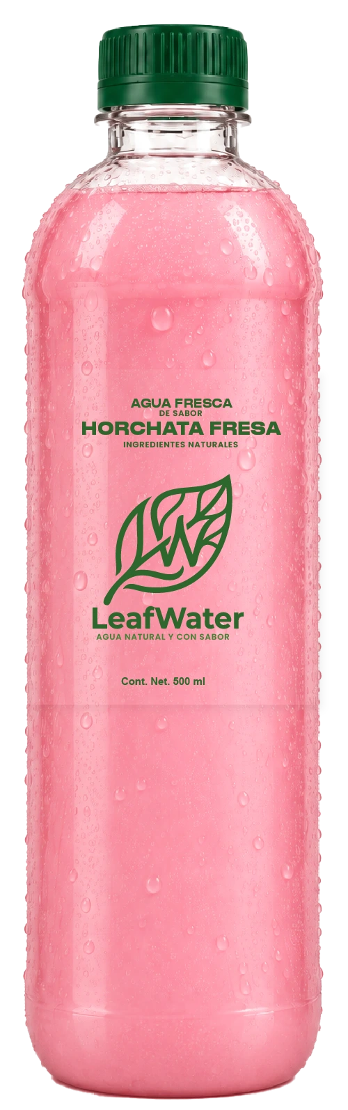 Botella Leaf Water sabor Horchata Fresa